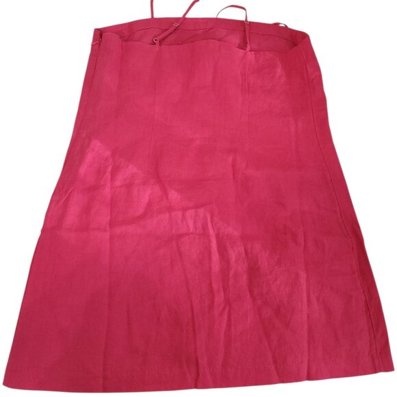 Seville Linen Mini Dress Raspberry Pink Sleeveless Adjustable Straps The Drop L - Picture 5 of 8